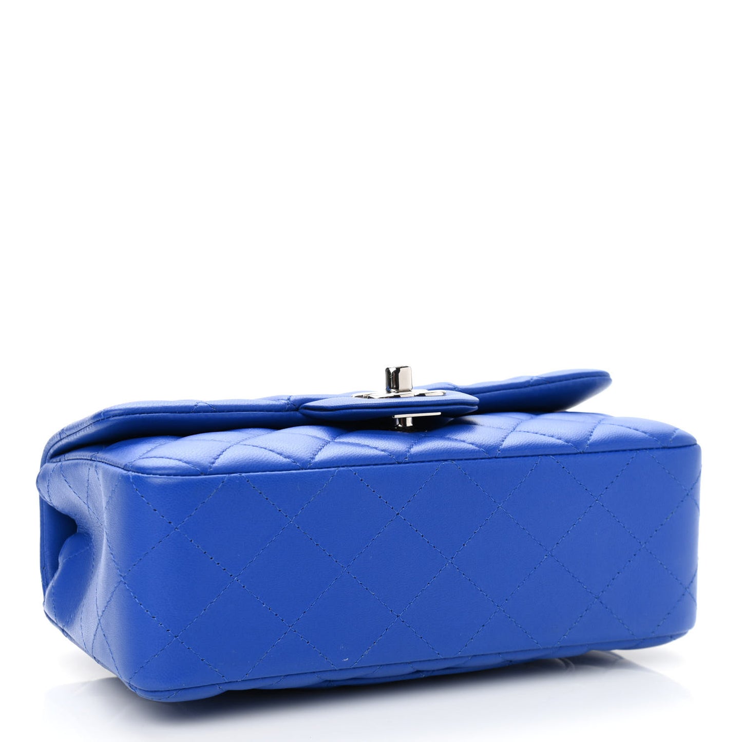 Lambskin Quilted Mini Rectangular Flap Royal Blue