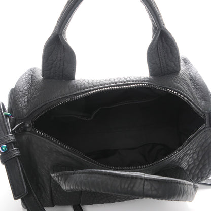 Alexander Wang Pebbled Lambskin Rocco Matte Black Iridescent Hardware 6 of 12