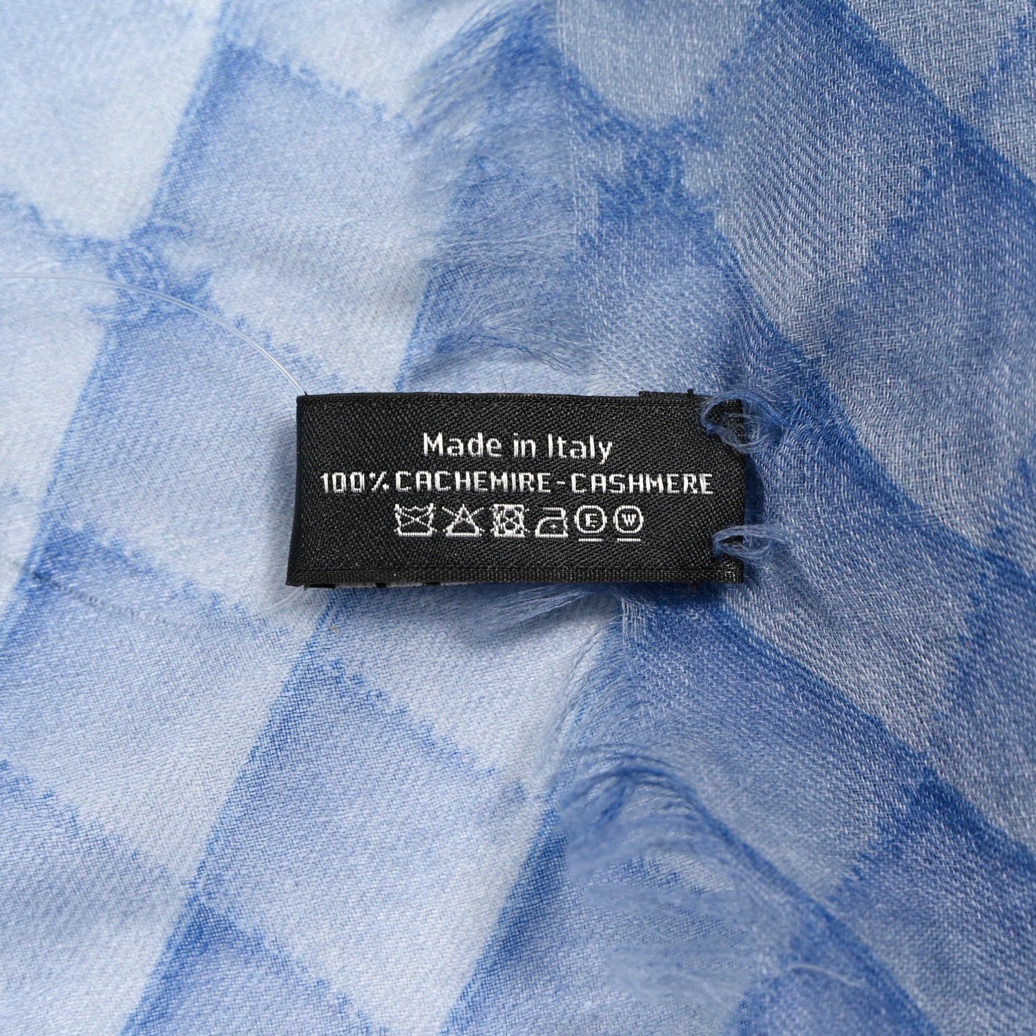 Chanel Cashmere CC Stole Blue 5 of 6