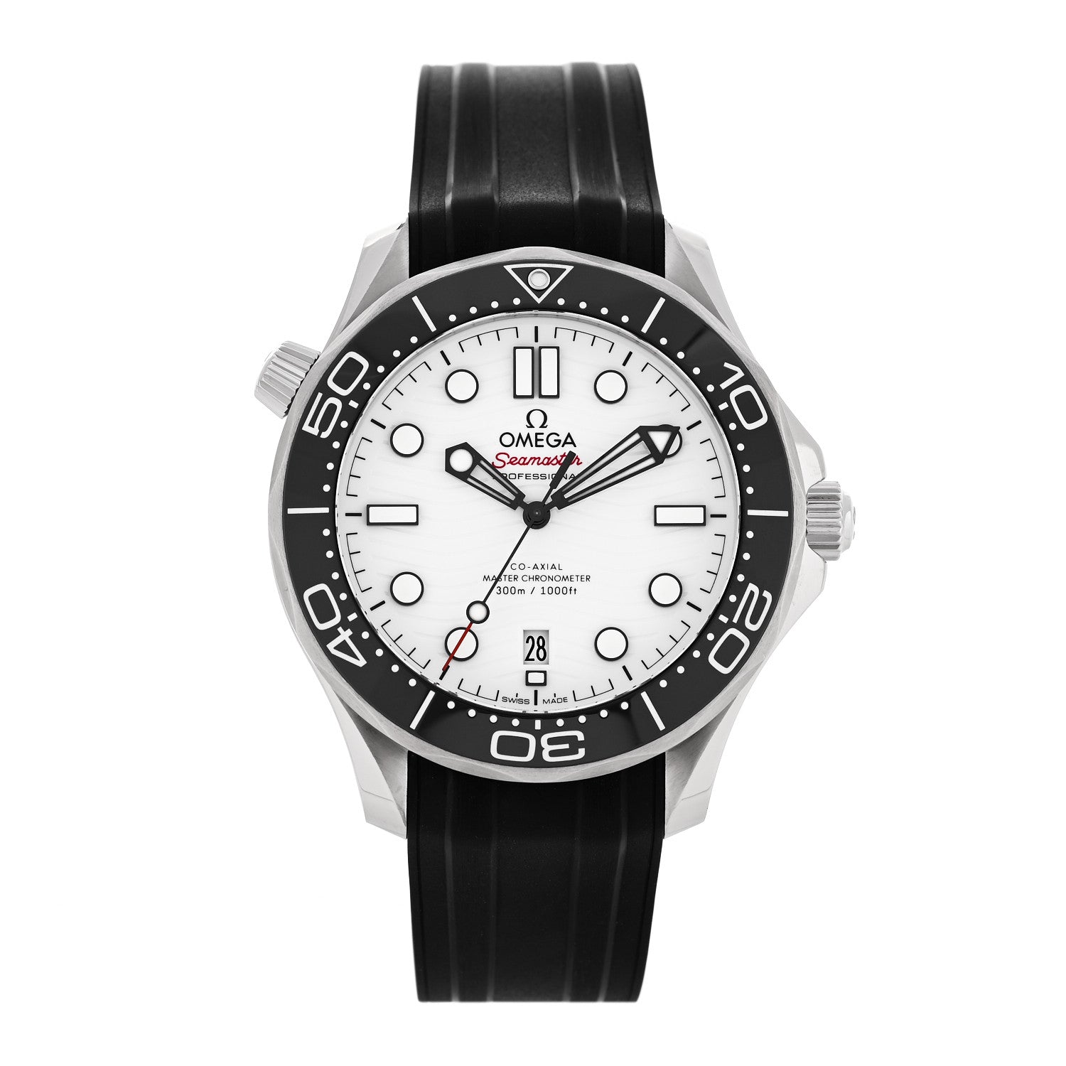 Omega Stainless Steel Rubber 42mm Seamaster Diver 300M Co-Axial Master Chronometer Automatic Watch White 210.32.42.20.04.001 1 of 5