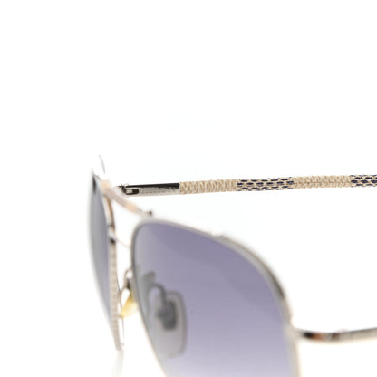 Louis Vuitton Damier Azur Conspiration Pilote Aviator Sunglasses Z0203U 7 of 9