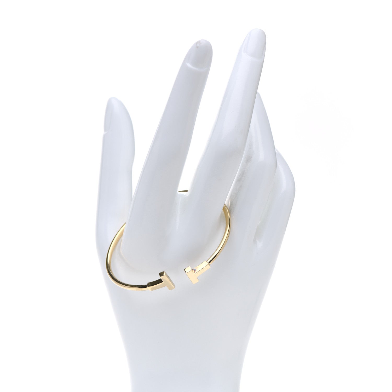 Tiffany 18K Yellow Gold T Wire Bracelet 2 of 5