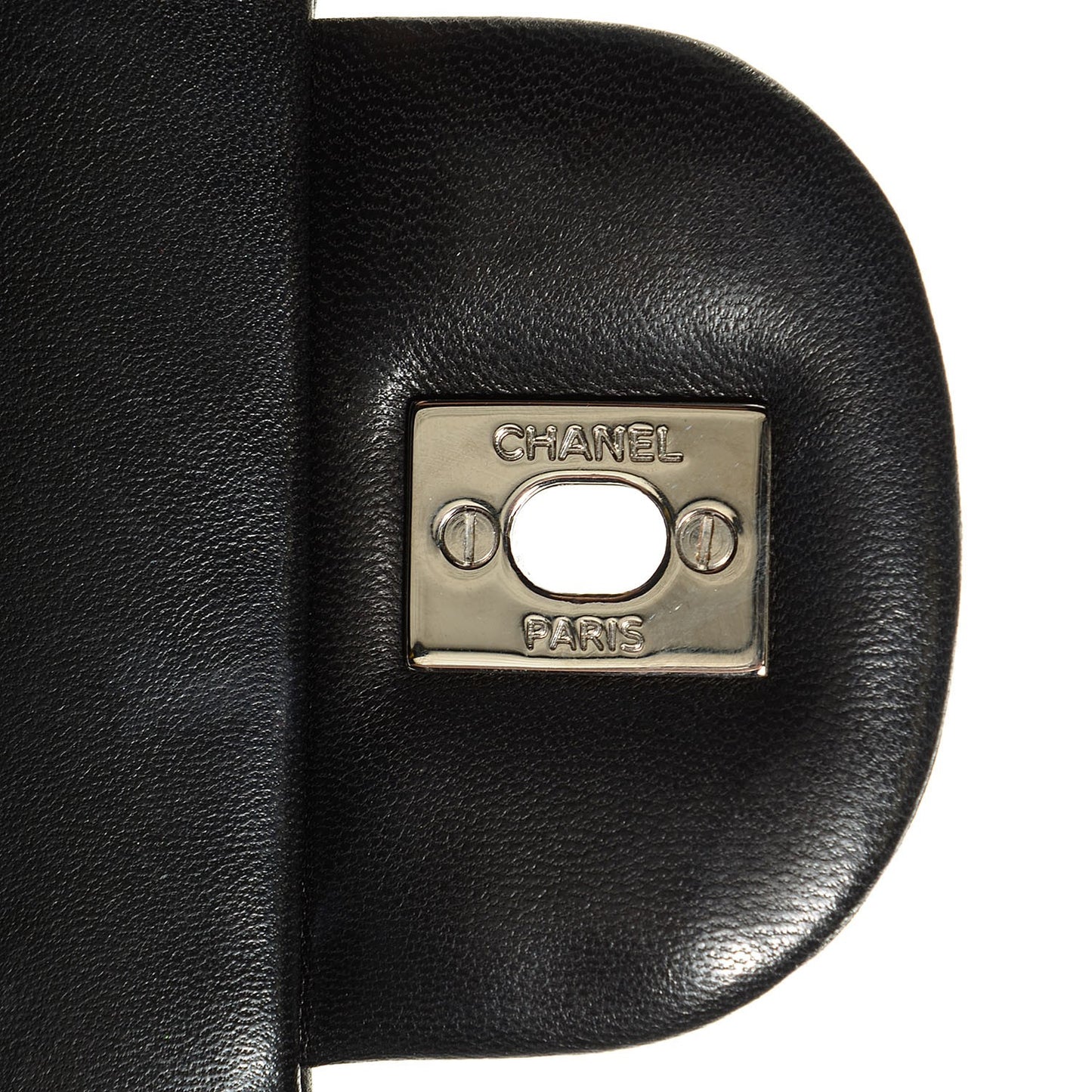 Lambskin Quilted Maxi Double Flap Black
