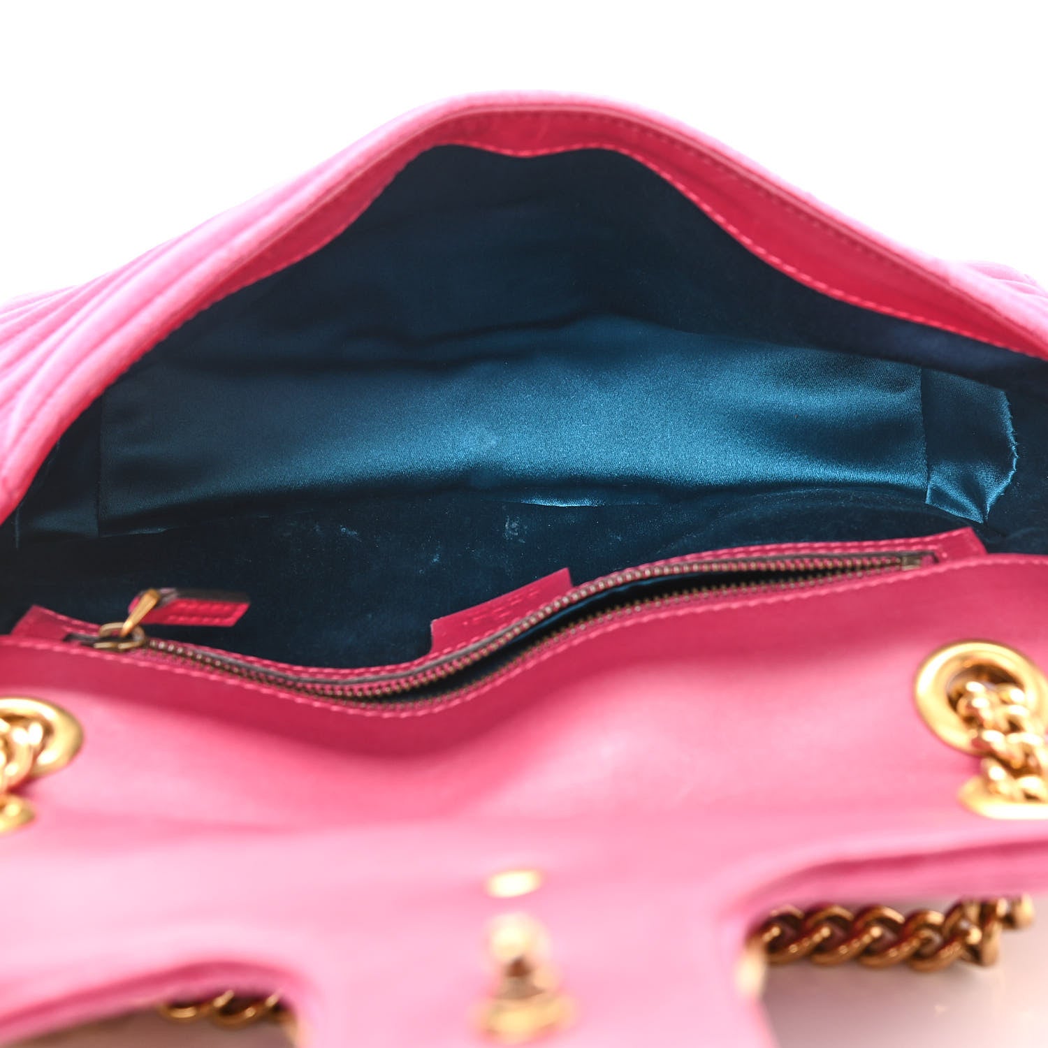 Gucci Velvet Matelasse Small GG Marmont Shoulder Bag Light Raspberry Rose 4 of 11