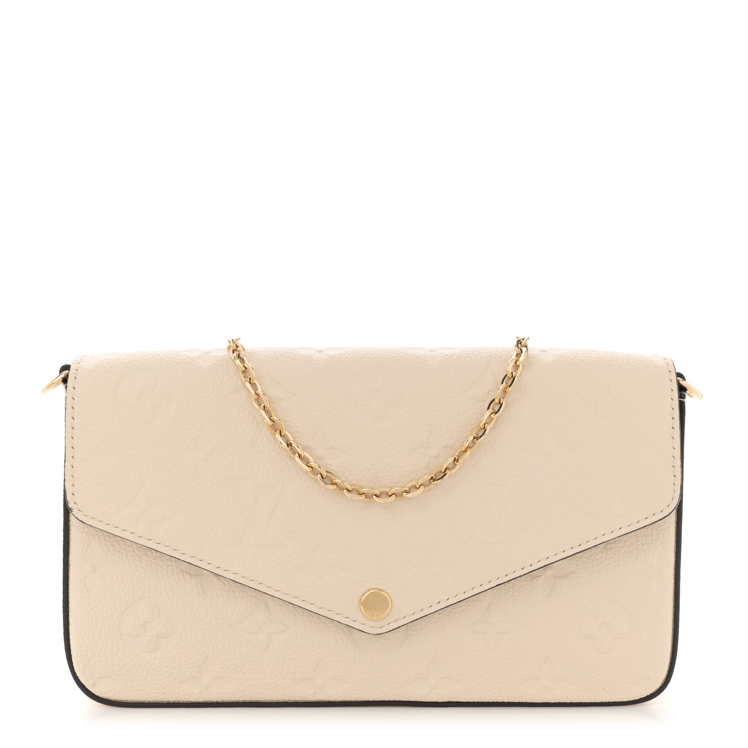 Louis Vuitton Empreinte Pochette Felicie Chain Wallet Cream 1 of 11