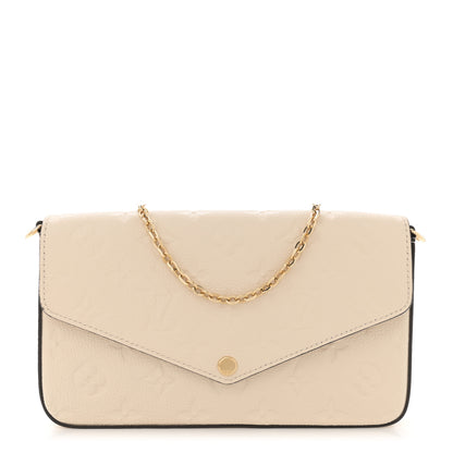 Louis Vuitton Empreinte Pochette Felicie Chain Wallet Cream 1 of 11