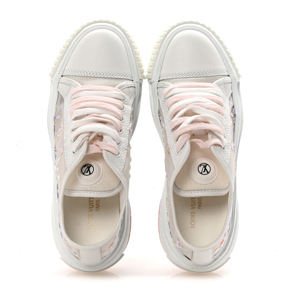 Louis Vuitton Iridescent Technical Mesh Monogram LV Squad Low Top Sneakers 36.5 Rose Clair 2 of 9