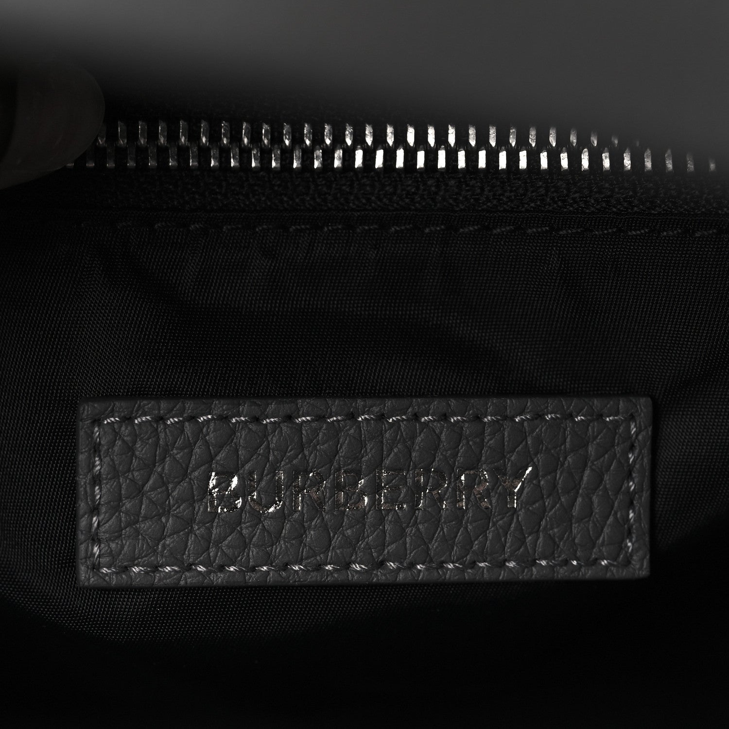 Burberry Calfskin Logo Embossed Backpack Charcoal Grey 6 of 8