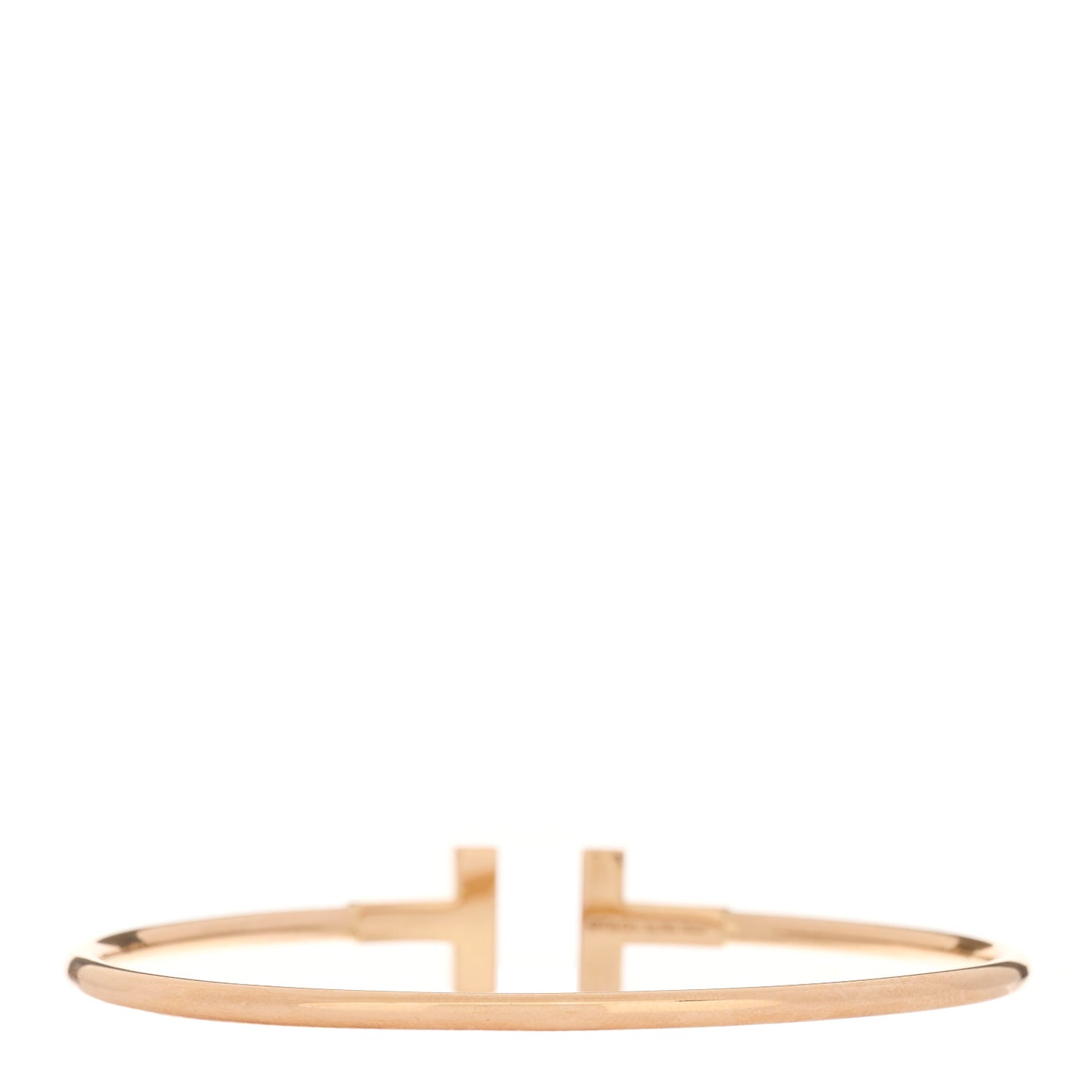 18K Rose Gold Diamond T Wire Bracelet
