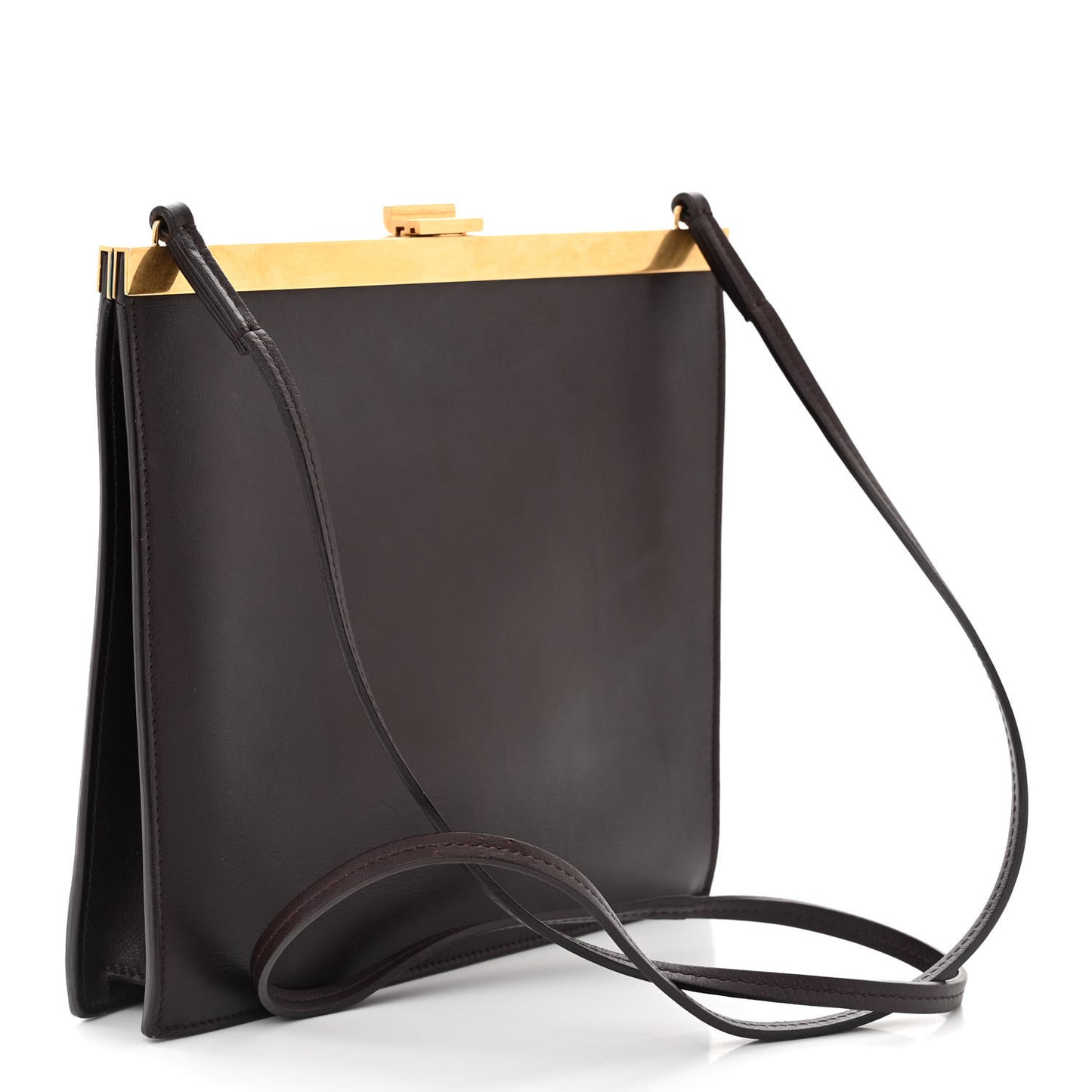Smooth Calfskin Mini Clasp Bag Bordeaux