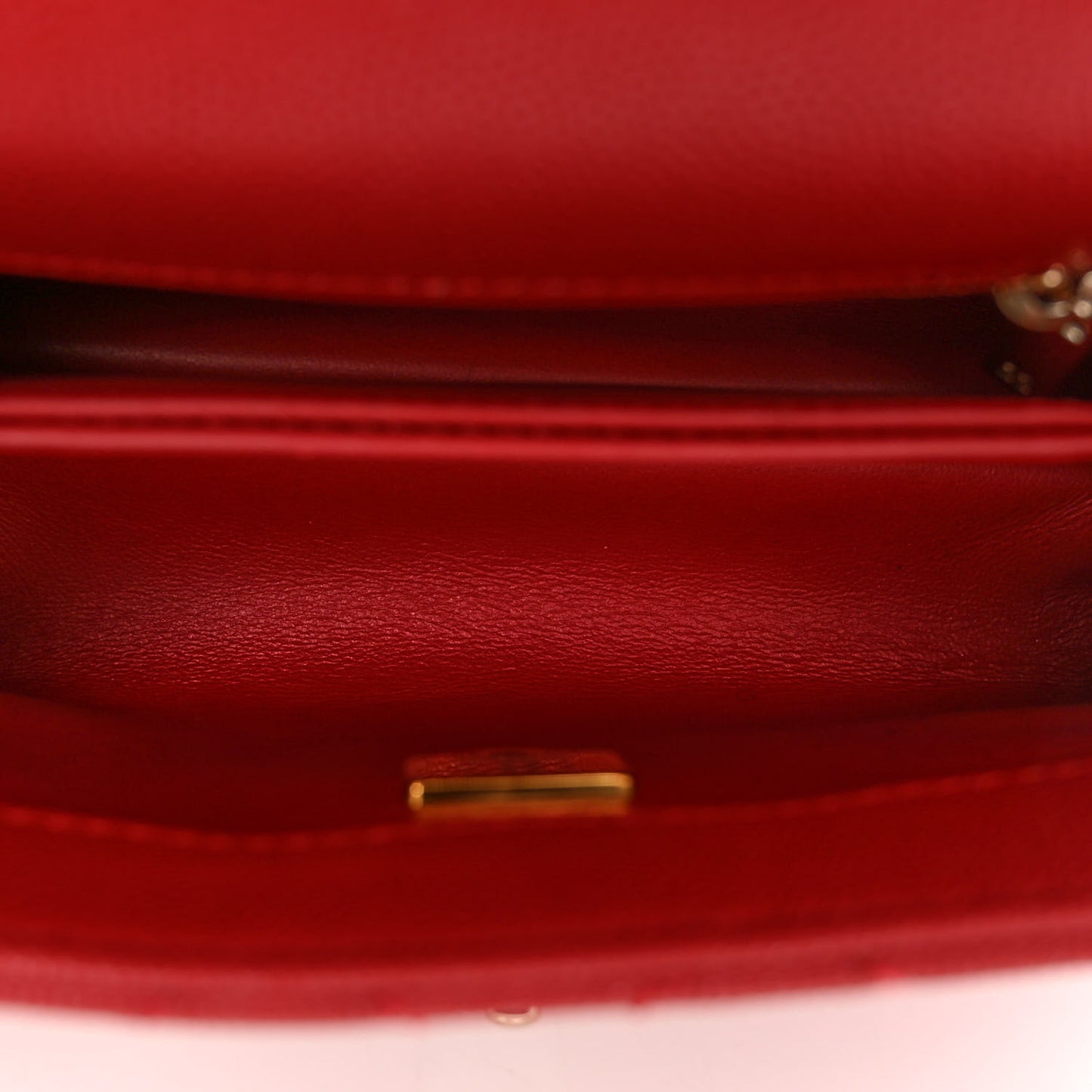 Caviar Quilted Lizard Embossed Extra Mini Coco Handle Flap Red