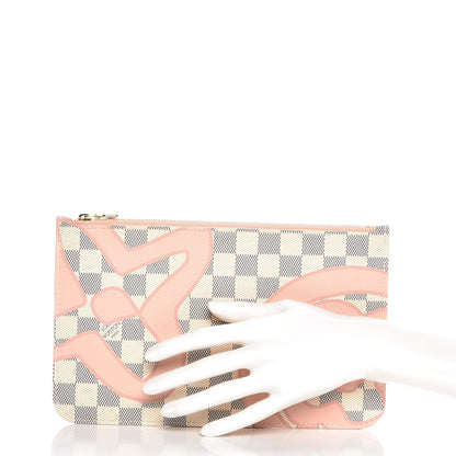 Louis Vuitton Damier Azur Tahitienne Neverfull MM GM Pochette 2 of 9