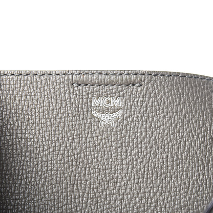 MCM Grained Calfskin Sarah Medium Visetos Hobo Grey 5 of 12