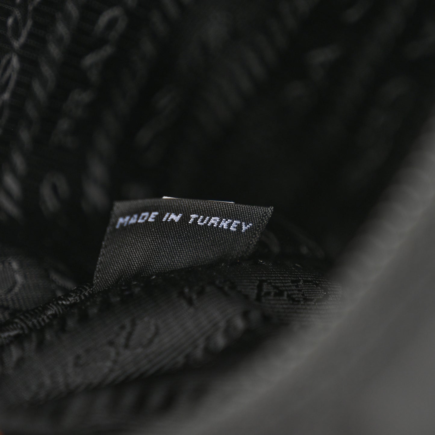 Tessuto Nylon Stitched Shoulder Bag Black