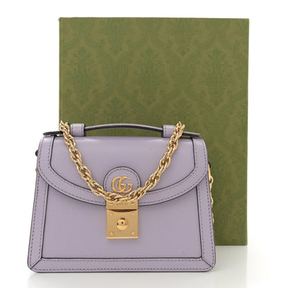 Gucci Textured Dollar Calfskin Mini Ophidia Padlock Top Handle Chain Shoulder Bag Lapis 11 of 11