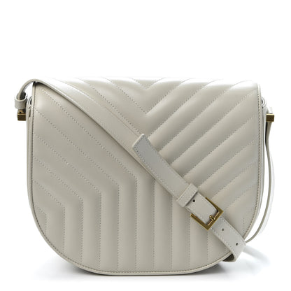 Saint Laurent Calfskin Quilted Y Joan Satchel White 1 of 10