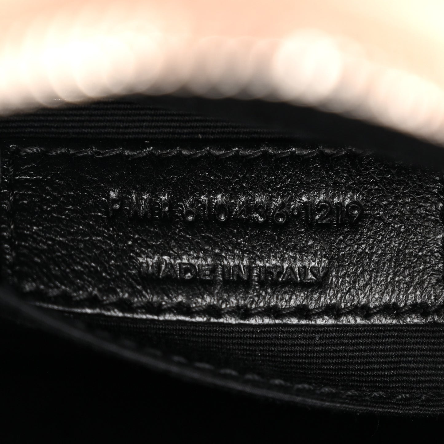 SAINT LAURENT Grain De Poudre Matelasse Chevron Quilted Round Vinyle Camera Bag Gold Sand