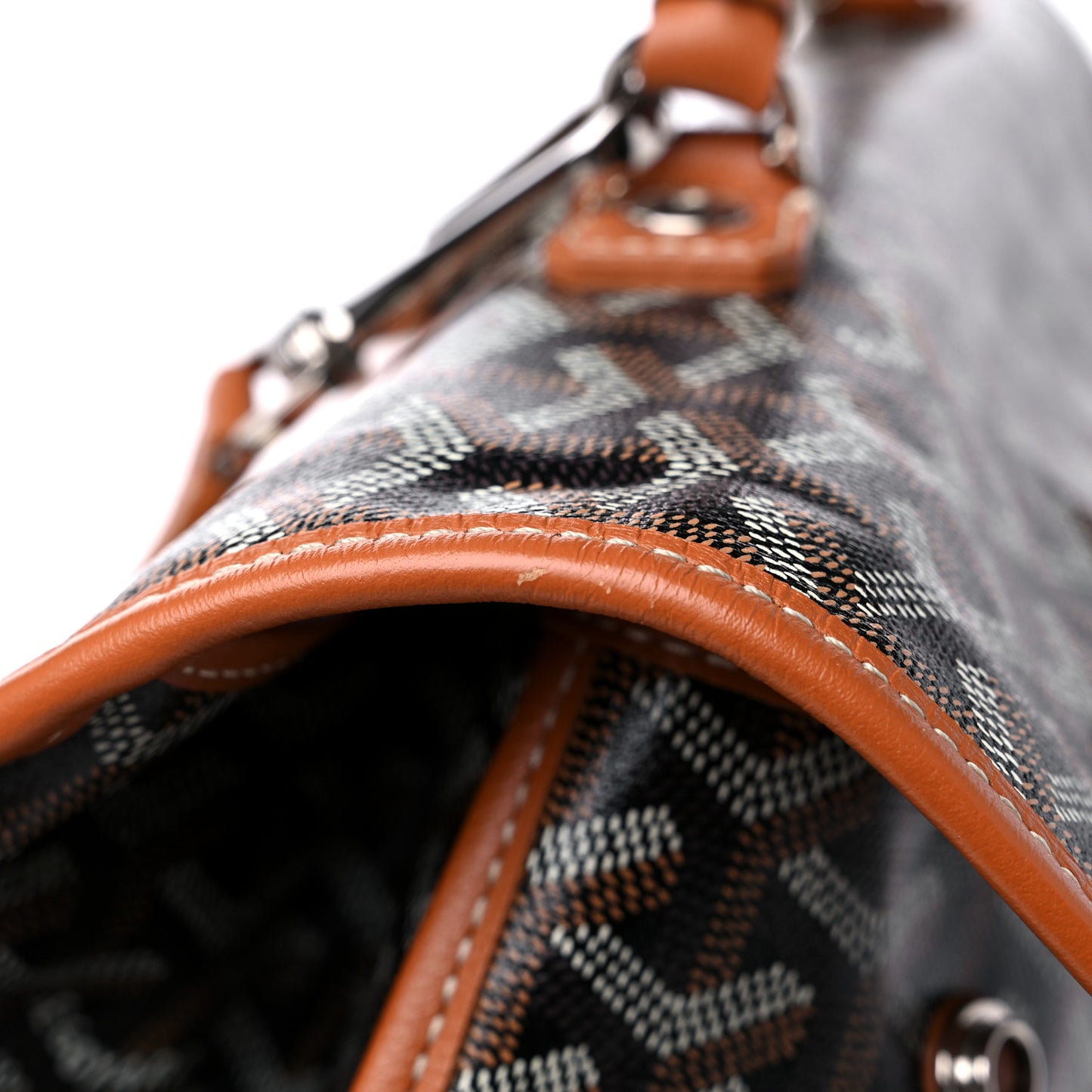Goyardine Saint Leger Soft Briefcase Backpack Black Gold