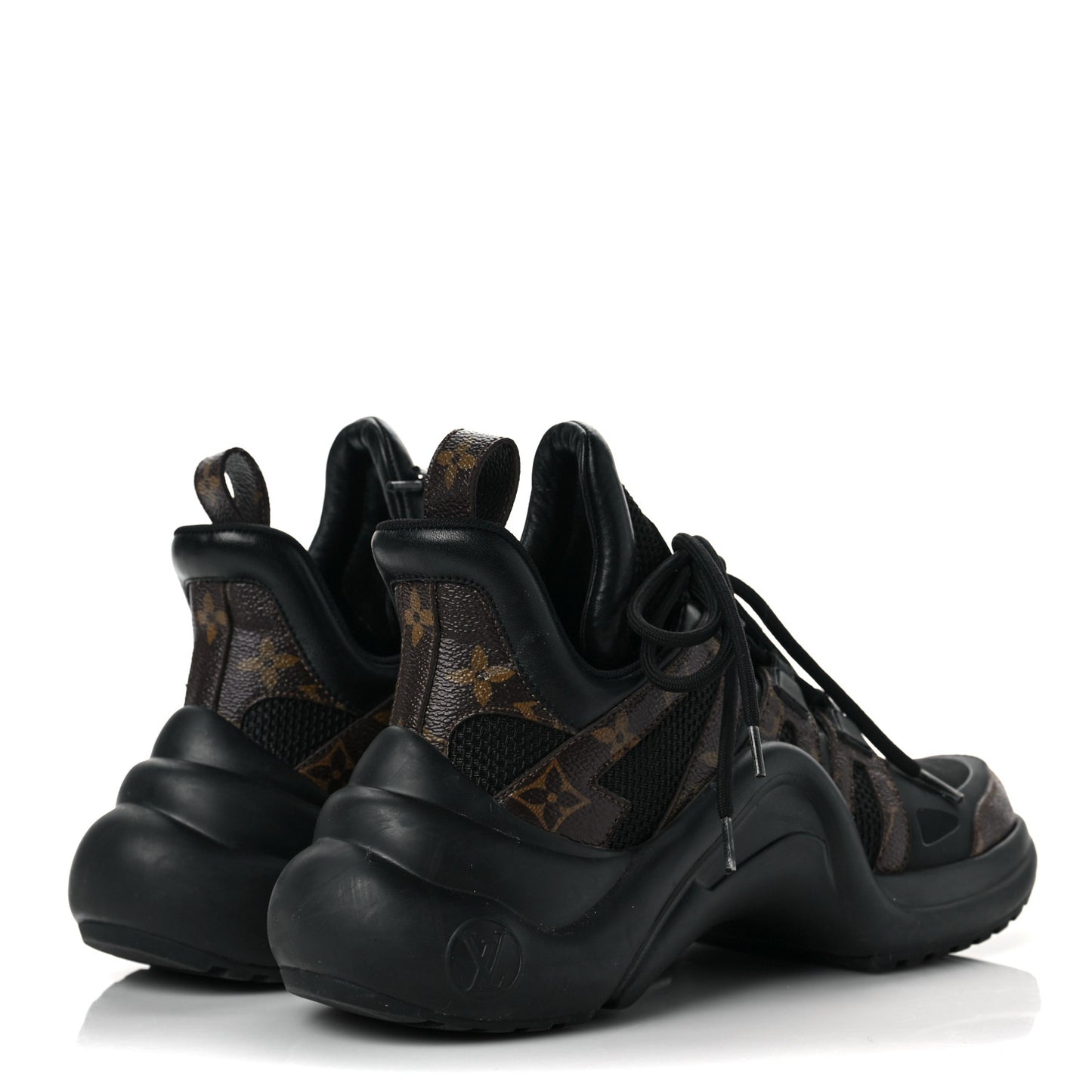 Calfskin Patent Monogram LV Archlight Sneakers 37.5 Black