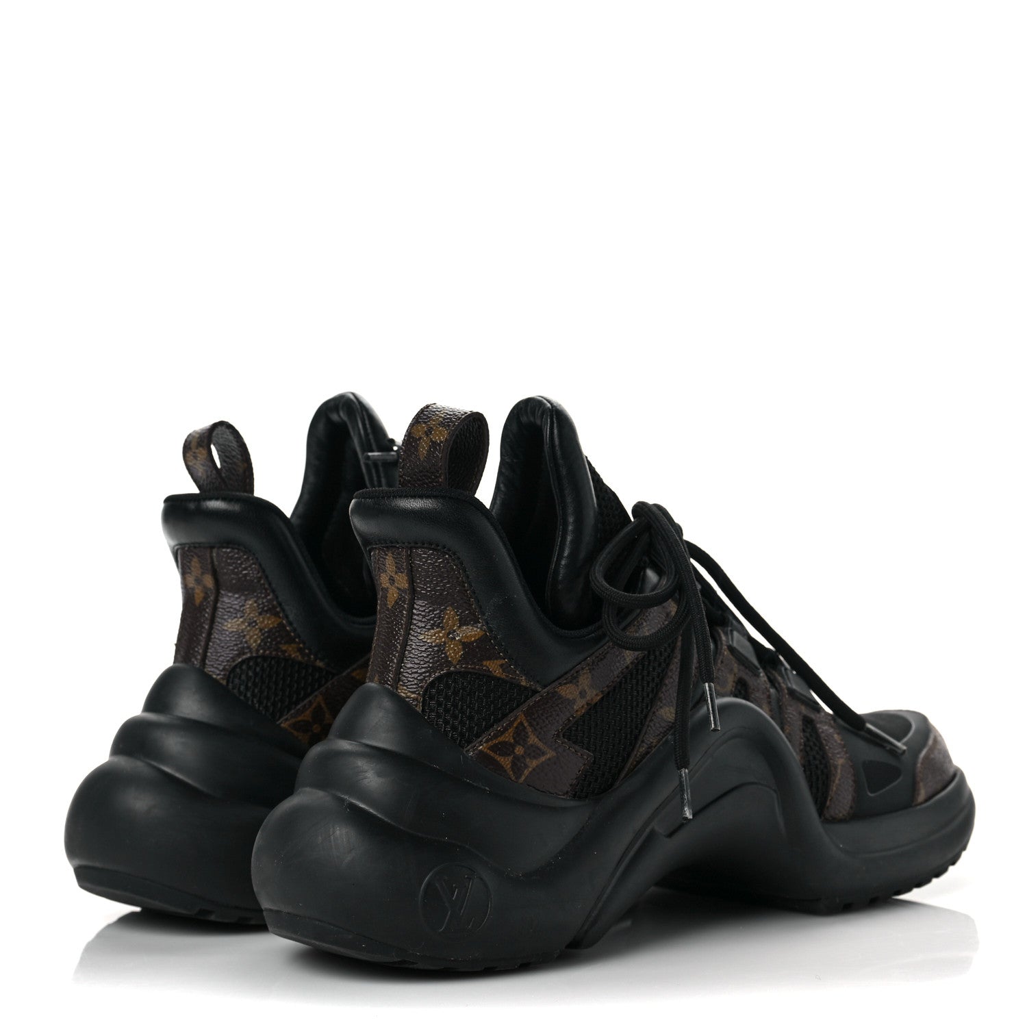 Louis Vuitton Calfskin Patent Monogram LV Archlight Sneakers 37.5 Black 4 of 6