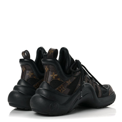 Louis Vuitton Calfskin Patent Monogram LV Archlight Sneakers 37.5 Black 4 of 6