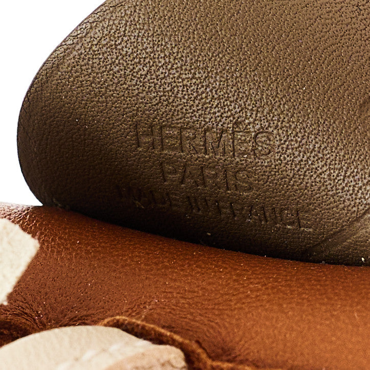 Hermes Milo Lambskin Grigri Rodeo Pegase Horse Bag Charm PM Gold Craie Etoupe 3 of 4