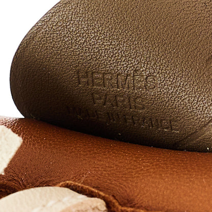 Hermes Milo Lambskin Grigri Rodeo Pegase Horse Bag Charm PM Gold Craie Etoupe 3 of 4