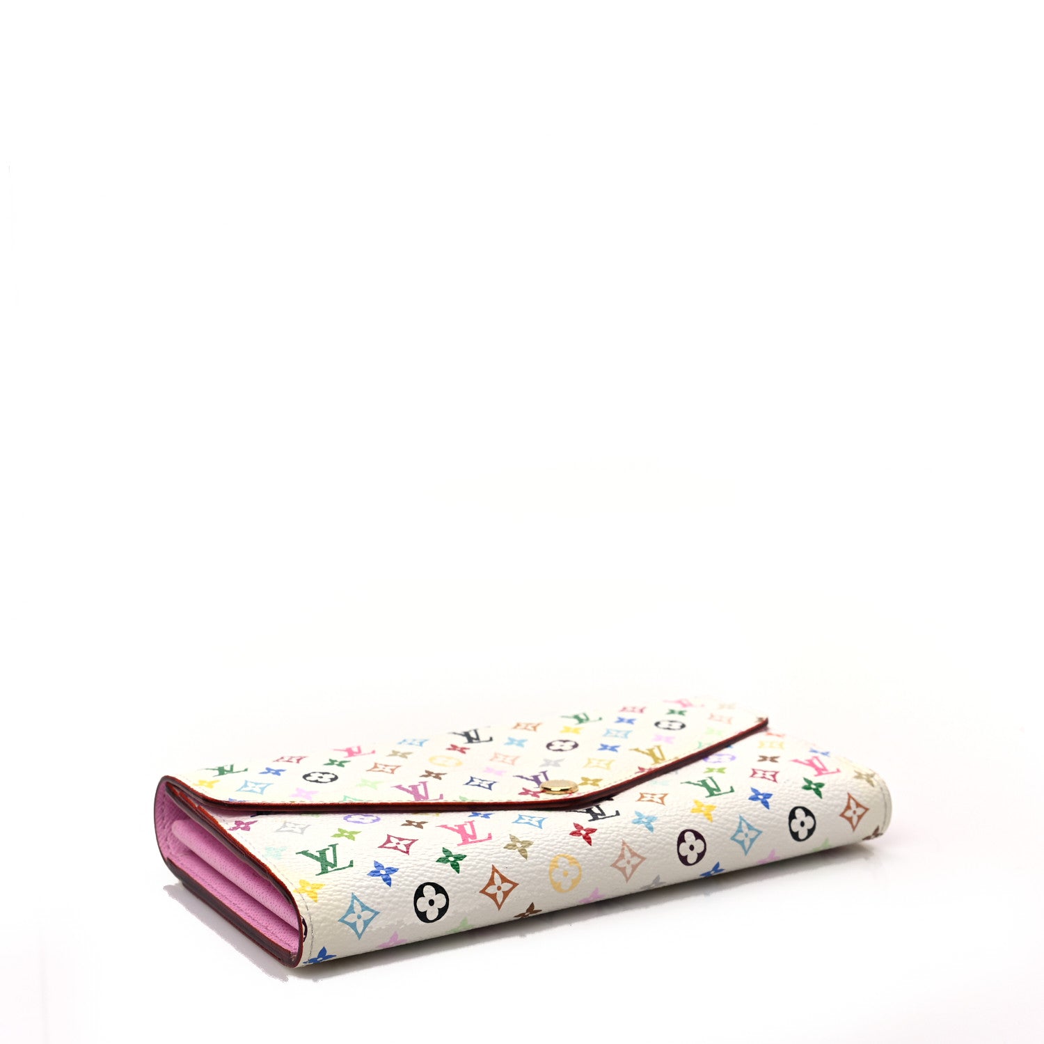 Louis Vuitton Monogram Multicolor Sarah Wallet NM White Litchi 4 of 7