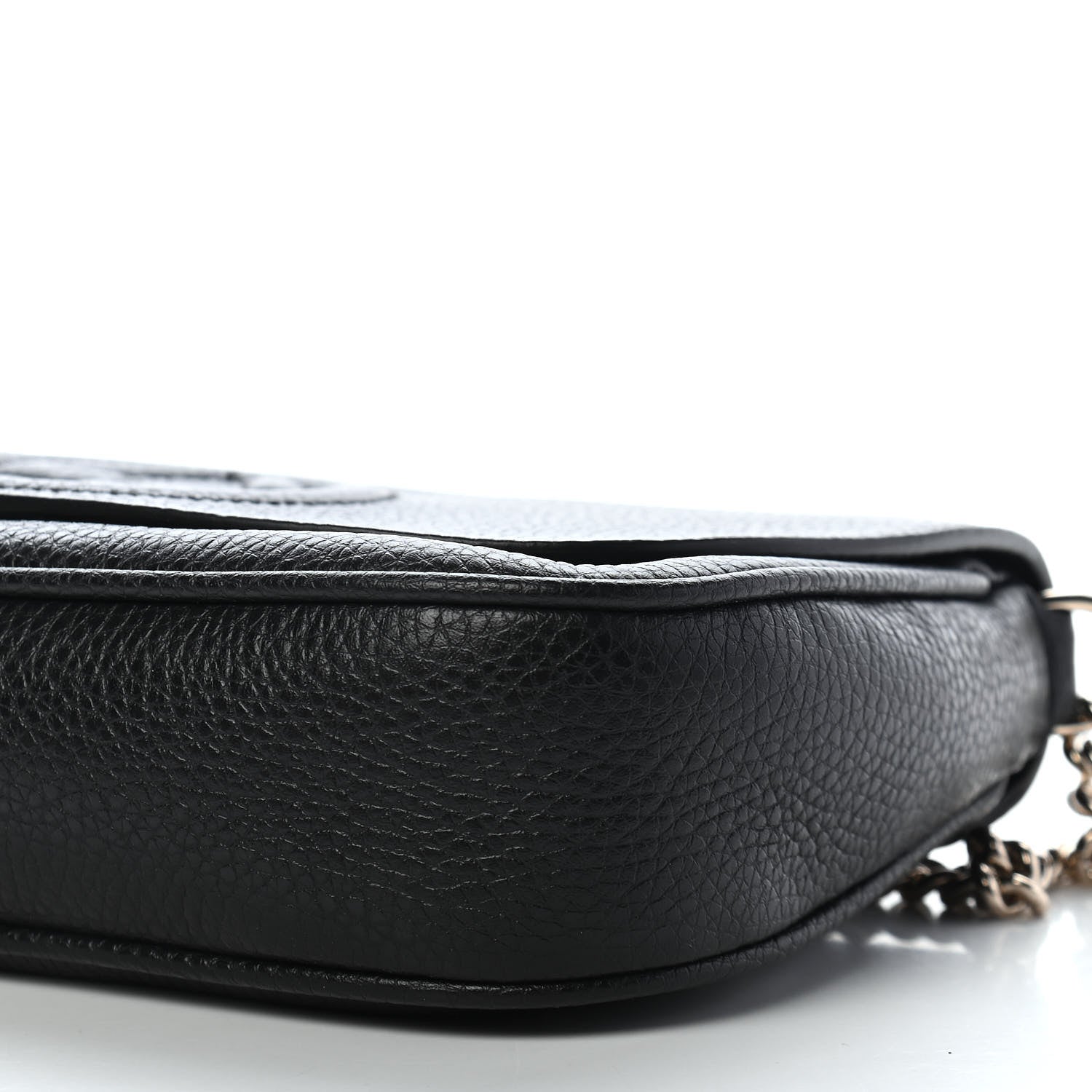 Gucci Pebbled Calfskin Medium Soho Flap Crossbody Black 9 of 9
