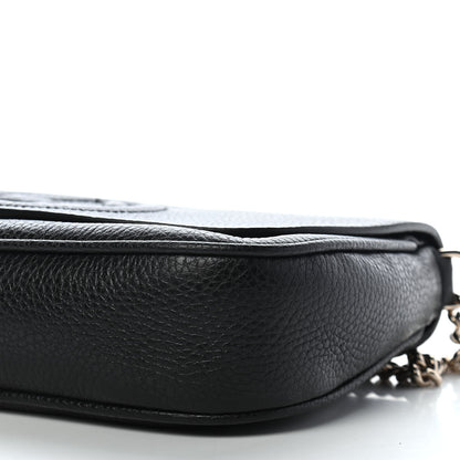 Gucci Pebbled Calfskin Medium Soho Flap Crossbody Black 9 of 9