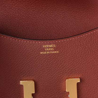 Hermes Evercolor Constance Slim Wallet Rouge H 7 of 7