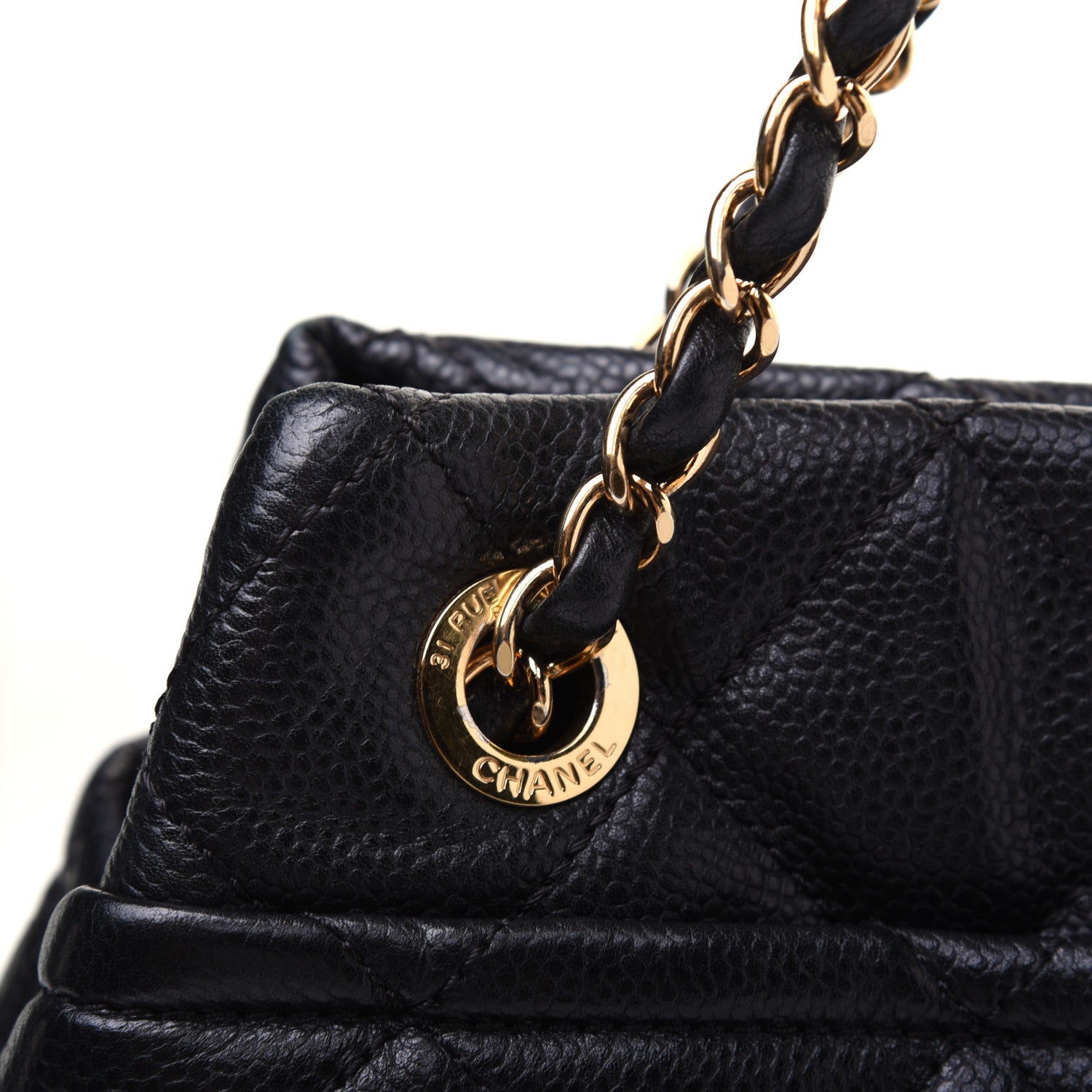 Chanel Caviar Quilted CC Timeless Soft Tote Black 18 of 19