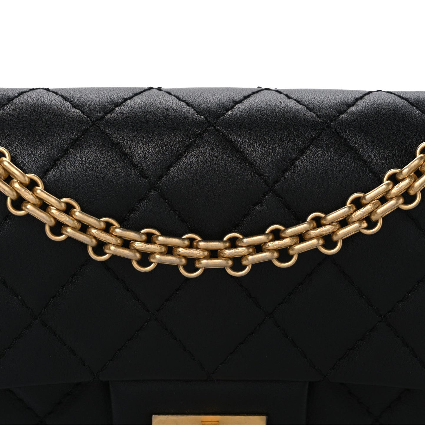 Calfskin Quilted 2.55 Reissue Mini Flap Black