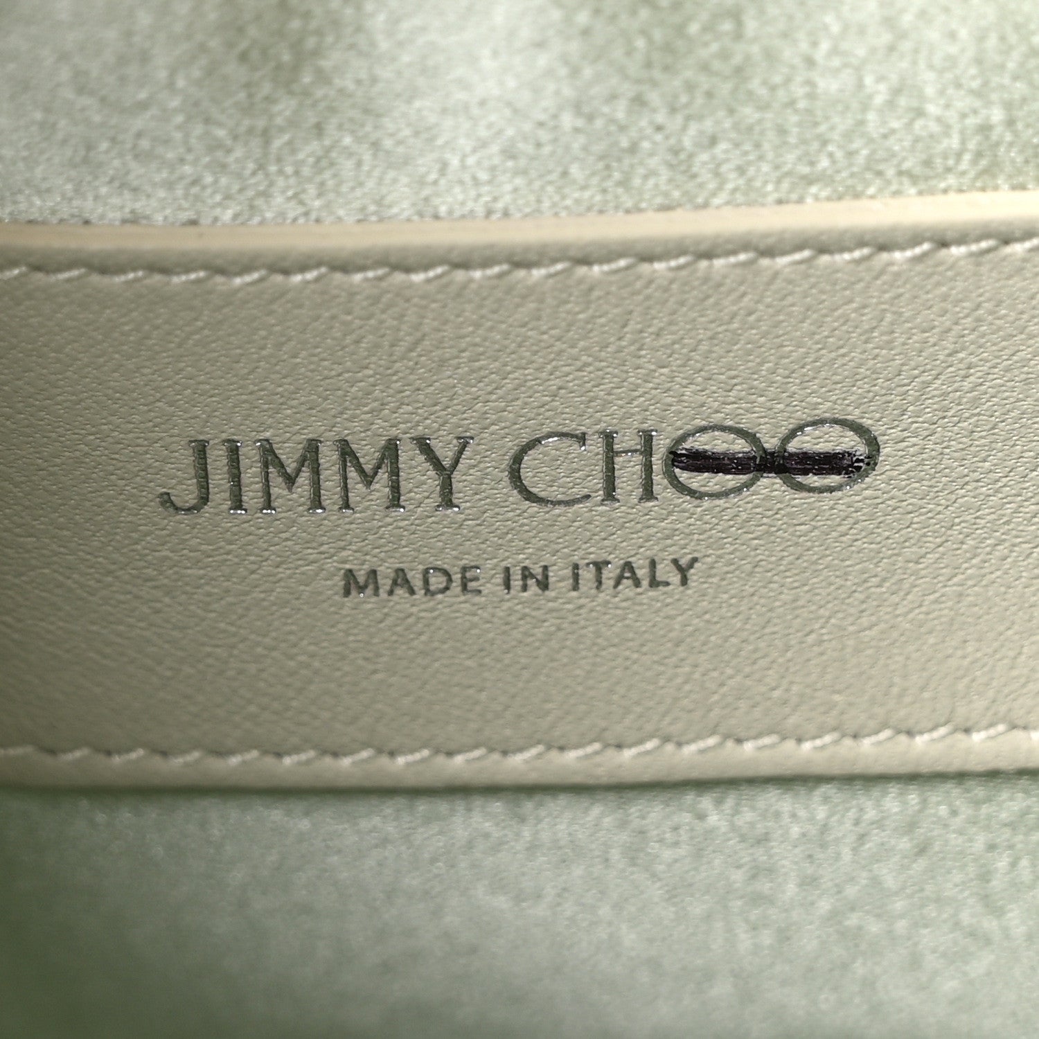 Jimmy Choo Satin  Crystal Embellished Bon Bon Bucket Bag Celeste 5 of 9