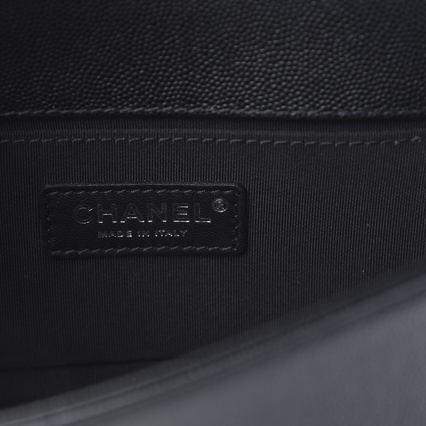 Caviar Quilted Small Boy Flap Black