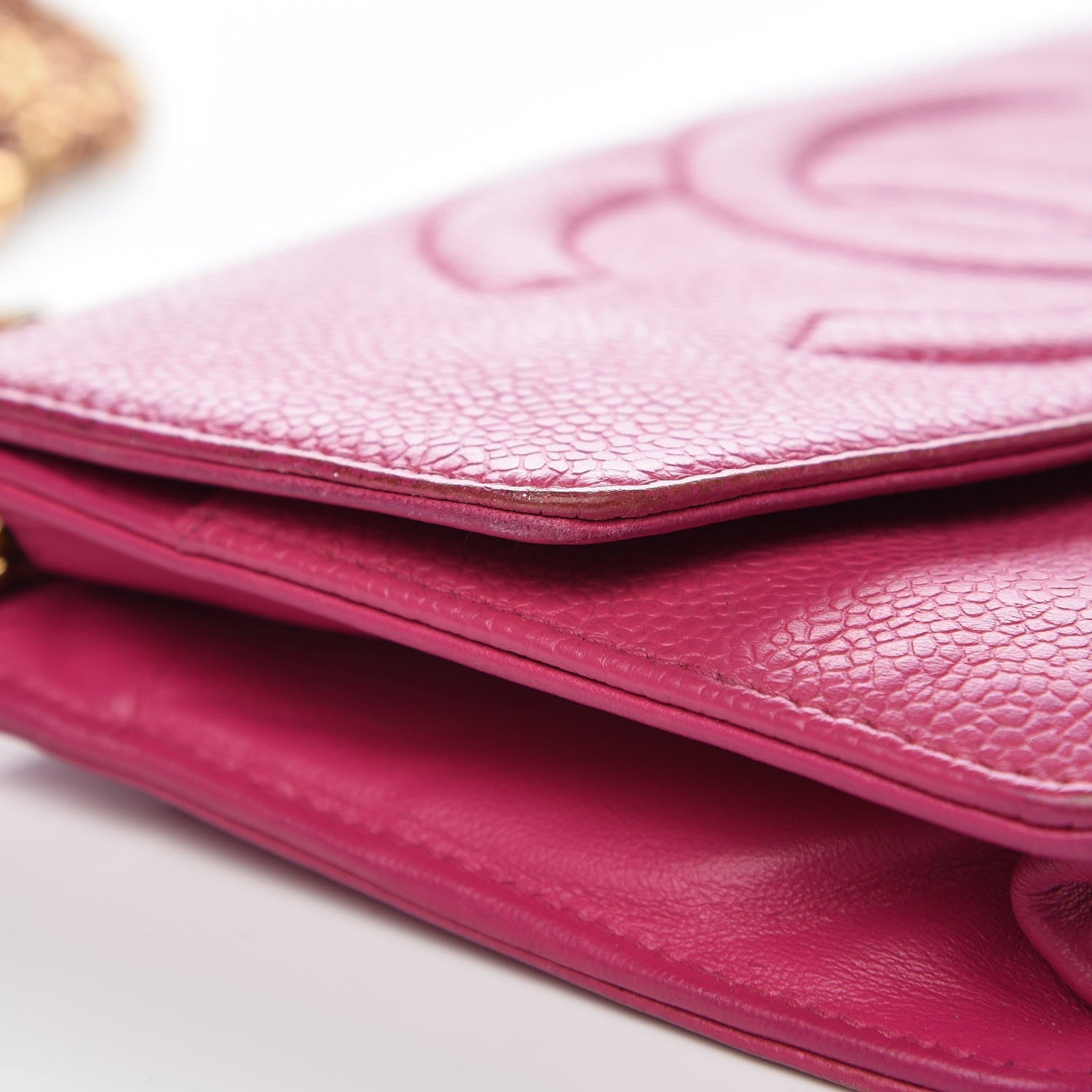 Chanel Caviar Timeless CC Wallet On Chain WOC Dark Pink 14 of 16
