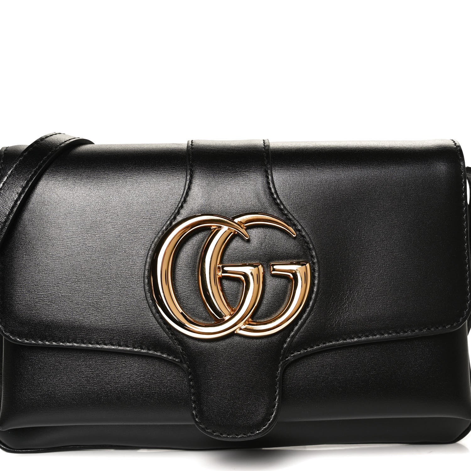 Gucci Vitello Palmellato Lux Small Arli Flap Shoulder Bag Black 9 of 13