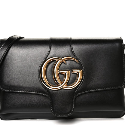Gucci Vitello Palmellato Lux Small Arli Flap Shoulder Bag Black 9 of 13