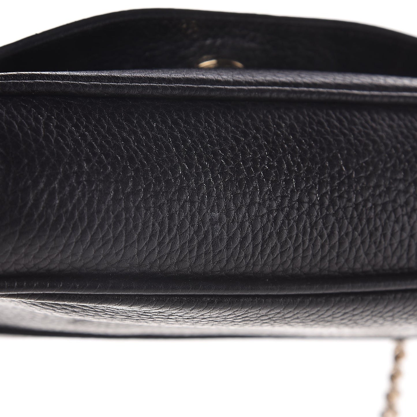 Pebbled Calfskin Medium Soho Flap Crossbody Black