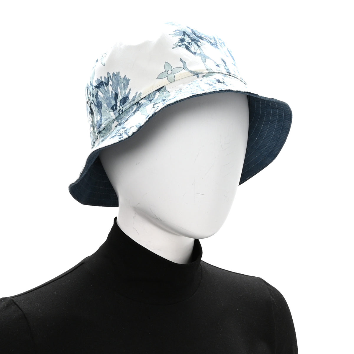 Louis Vuitton Cotton LV Play Monogram Aquagarden Reversible Bucket Hat Blue 2 of 14