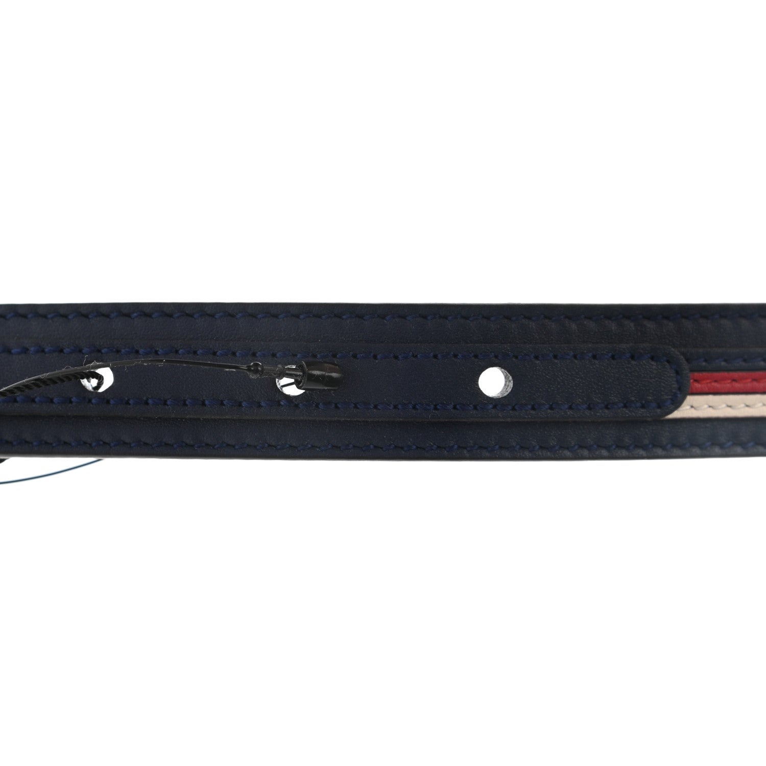 Gucci Calfskin Sylvie Stripe Torchon Double G 20mm Belt 85 34 Maritime Hibiscus Red Mystic White 5 of 6
