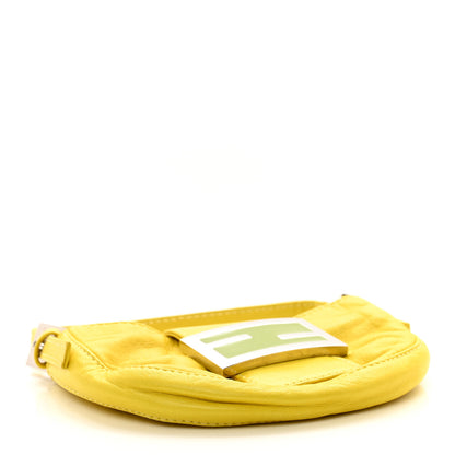 Fendi Nappa Mini Half Moon Baguette Yellow 4 of 8