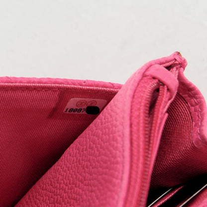 Chanel Iridescent Caviar Quilted Wallet on Chain WOC Pink 8 of 8