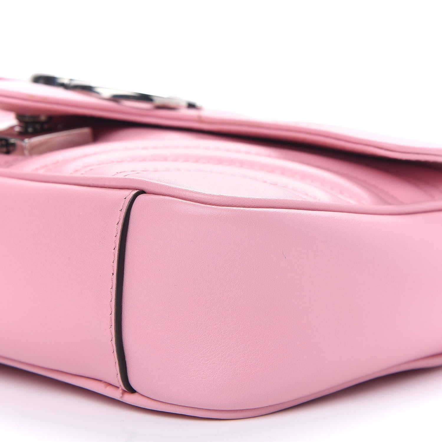 Gucci Calfskin Matelasse Mini GG Marmont Shoulder Bag Wild Rose 8 of 8