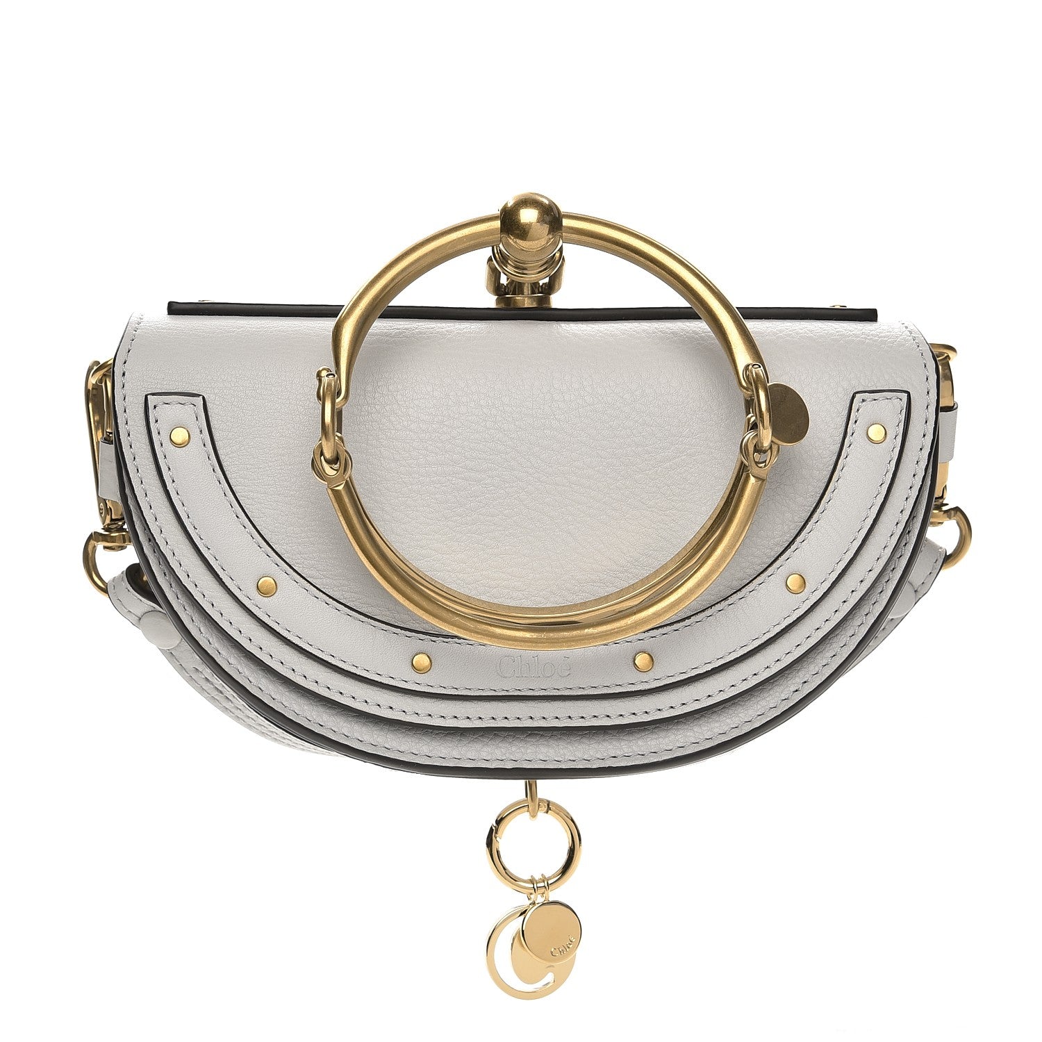 Chloe Calfskin Small Nile Bracelet Minaudiere Bag Airy Grey 1 of 7