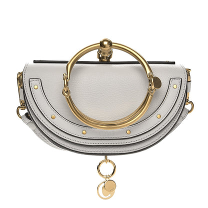 Chloe Calfskin Small Nile Bracelet Minaudiere Bag Airy Grey 1 of 7