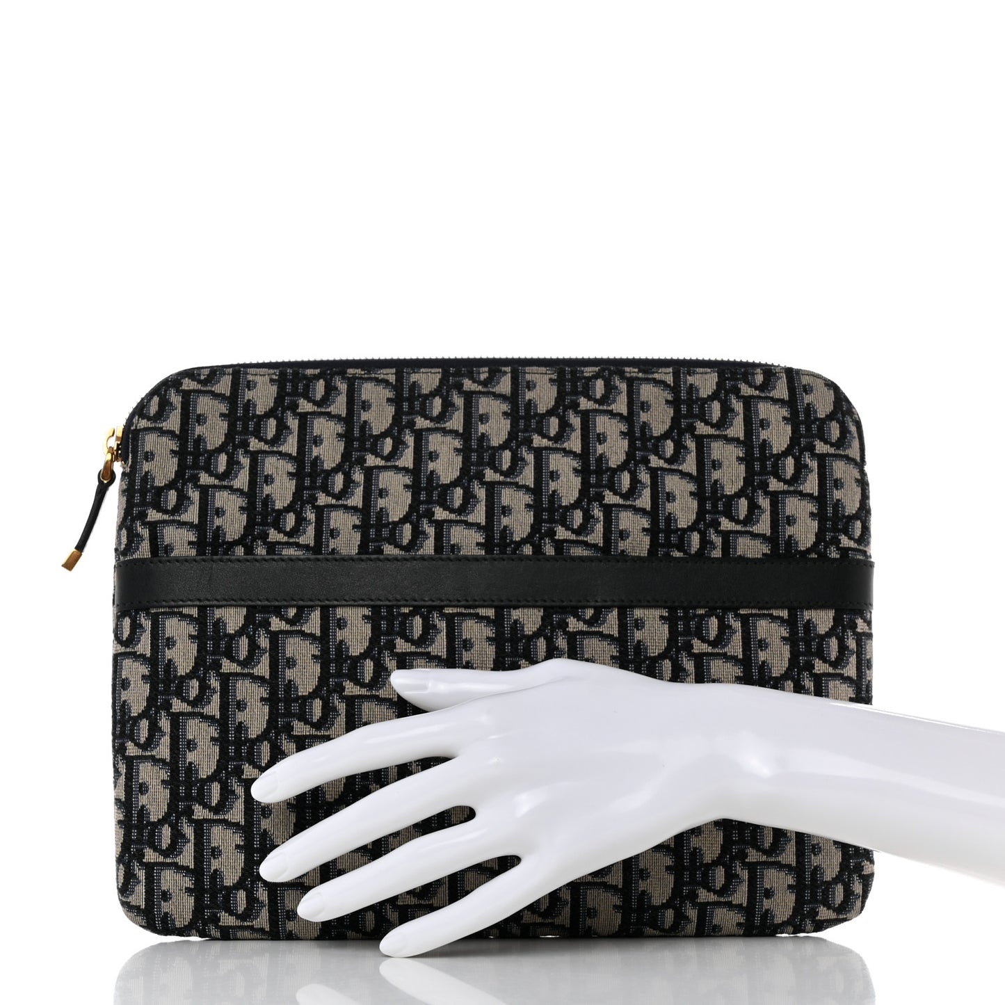 Oblique Pouch Clutch Blue