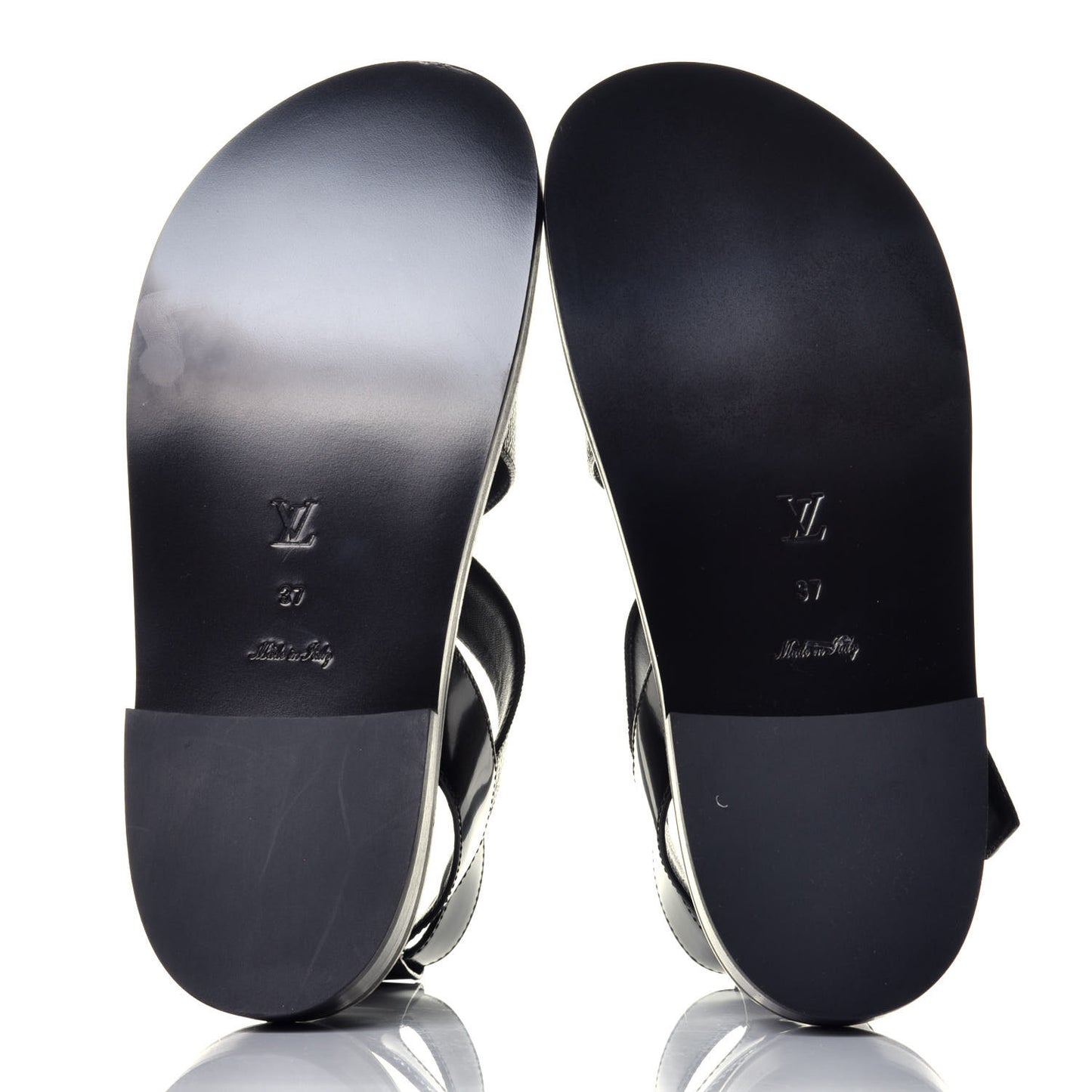 Calfskin Monogram Crossroad Comfort Sandals 37 Black