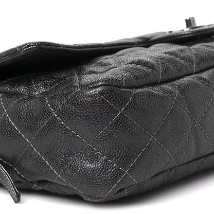 Chanel Iridescent Caviar Quilted Jumbo Easy Flap Grey 10 of 11