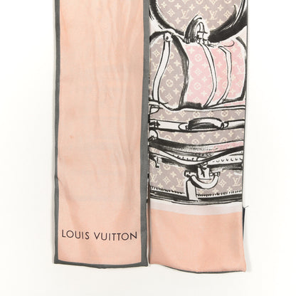 Louis Vuitton Silk Monogram Trunks Bandeau Rose Poudre 2 of 4